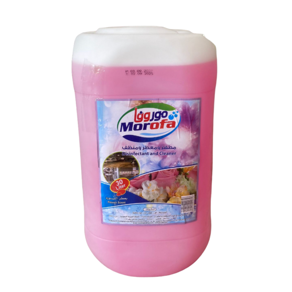 مطهر ومعطر ومنظف| موروفا | برائحة الورد | ٣٠ لتر | Disinfectant & Cleaner | Morfora | Flower scent | 30 Liter